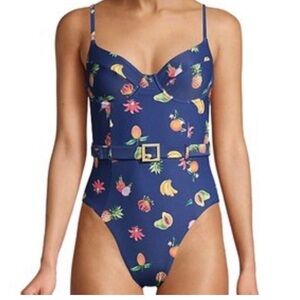 We Wore What Fruit Belted Swimsuit S NWOT